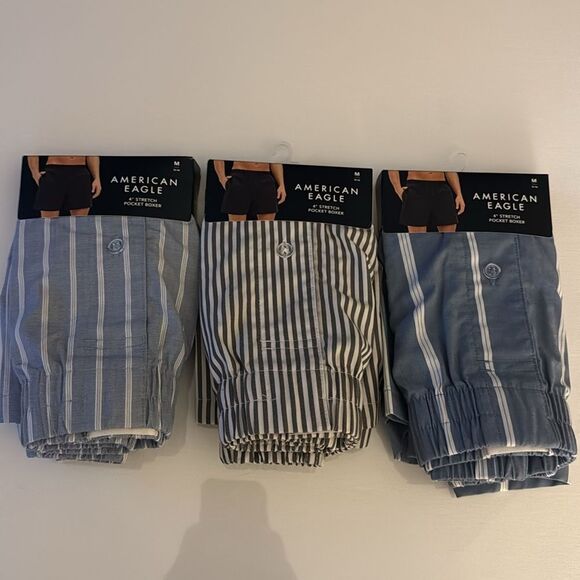 American Eagle Pocket Boxers Mens Medium 3 Pack - Picture 1 of 2